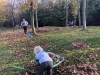 Jižní nádvoří, "zahrada" a louka - hrabání a úklid listí 25.10.2019 a  1.2.2020