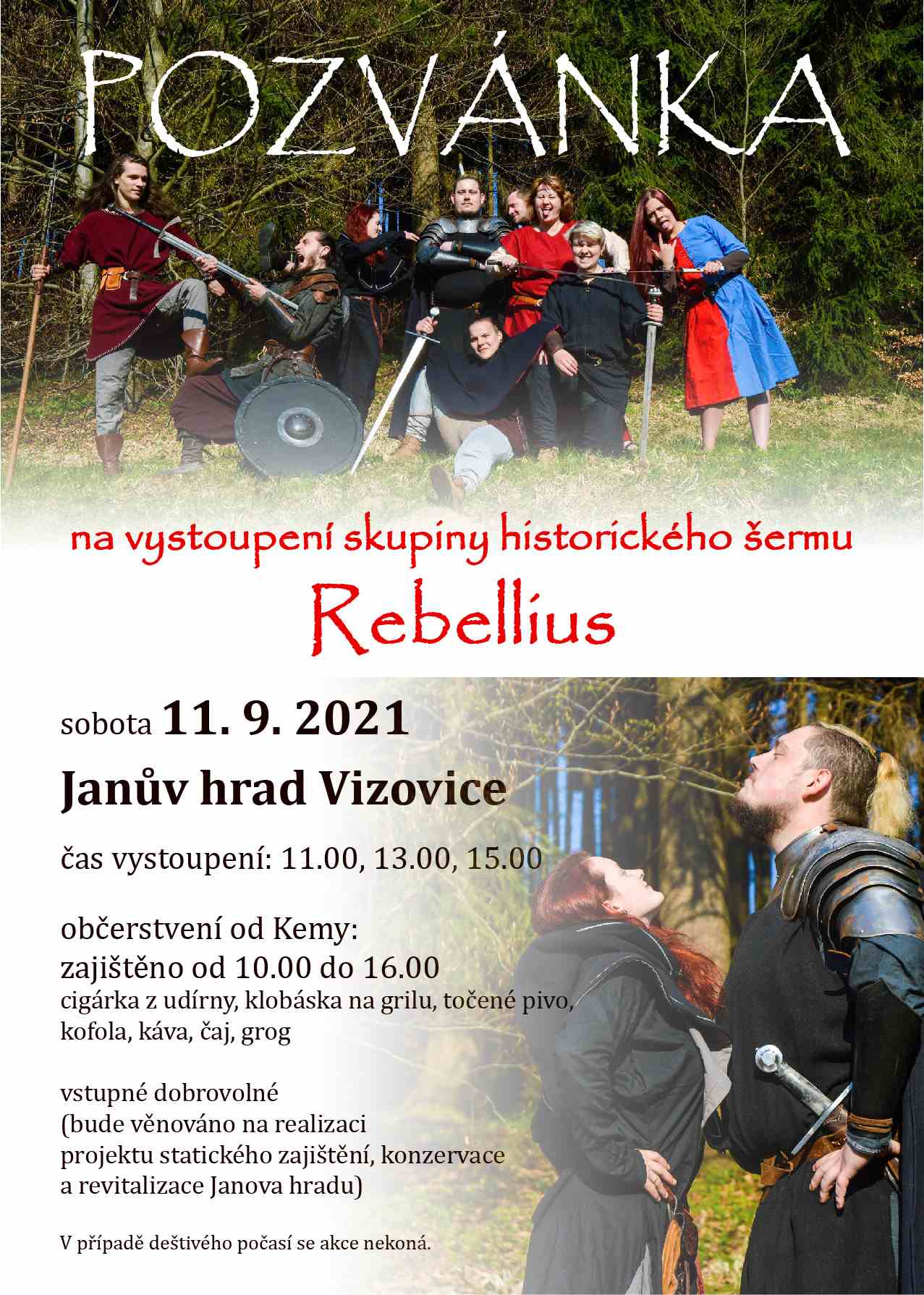 Pozvání na vystoupení SHŠ Rebellius